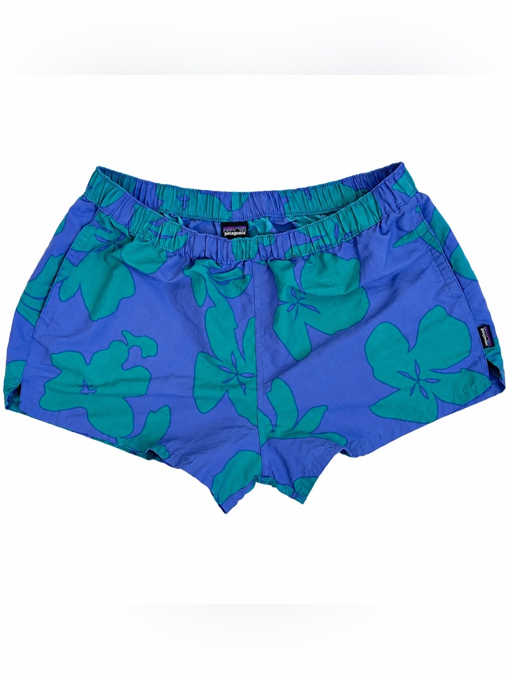 Patagonia Blue with Teal Floral Women's Athletic/swim Shorts size XL